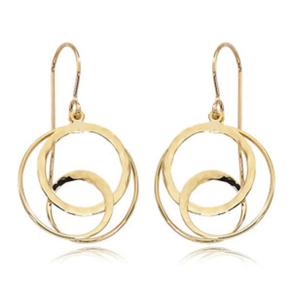 14k Gold Interlocking Loop Earrings