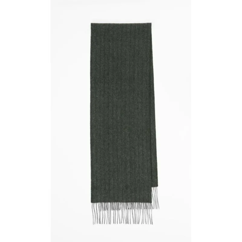 Alan Paine Cuckney Lambswool Scarf (30 x 200cm) - Moss