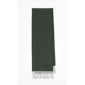 Alan Paine Cuckney Lambswool Scarf (30 x 200cm) - Moss