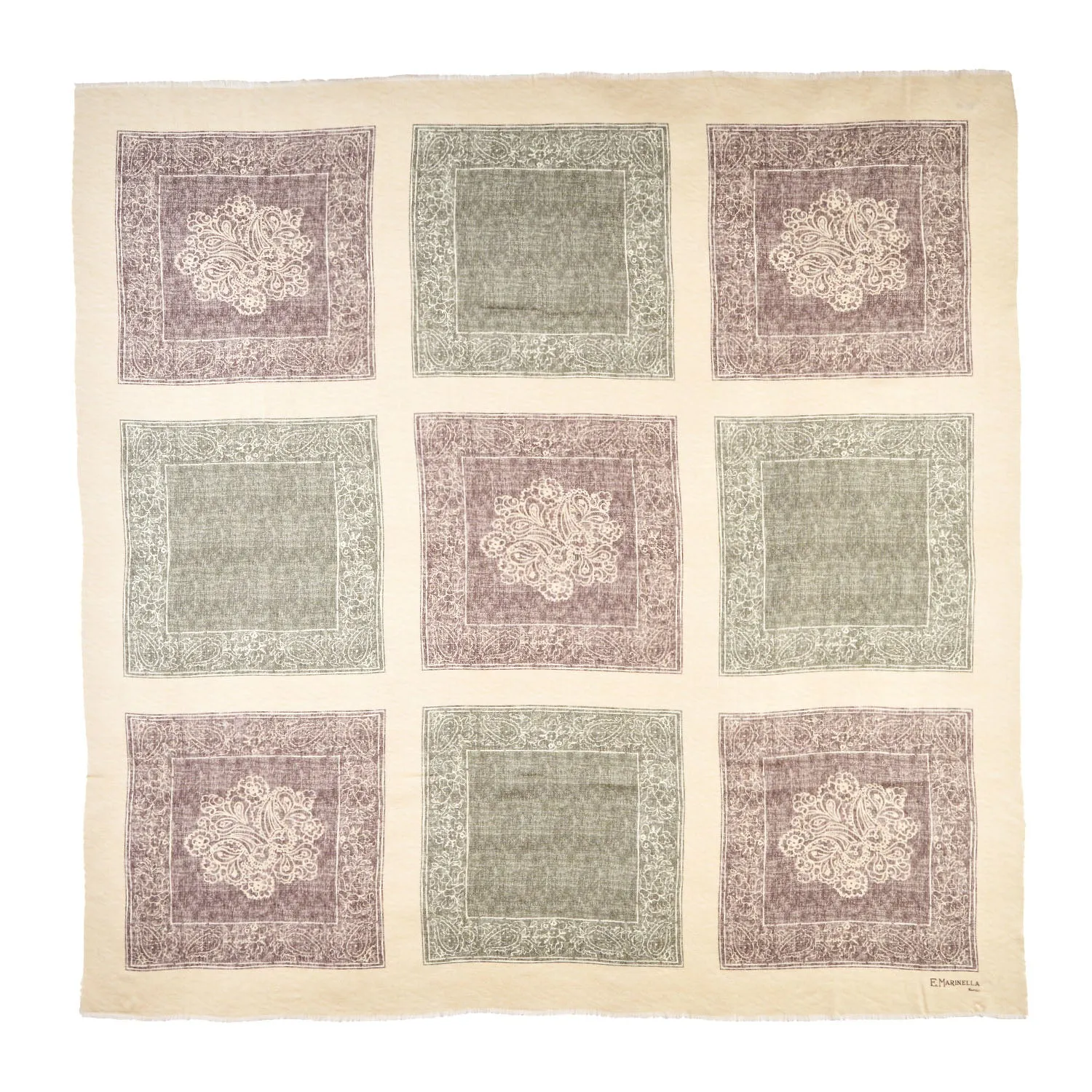 BEIGE WOOL AND SILK STOLE