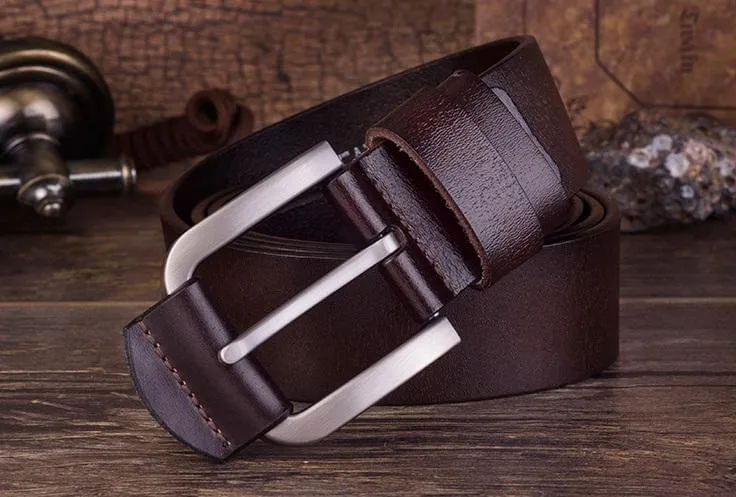 Cow Leather Black & Dark Coffee Belts ZK004