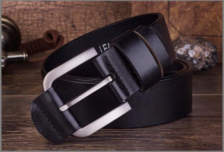 Cow Leather Black & Dark Coffee Belts ZK004