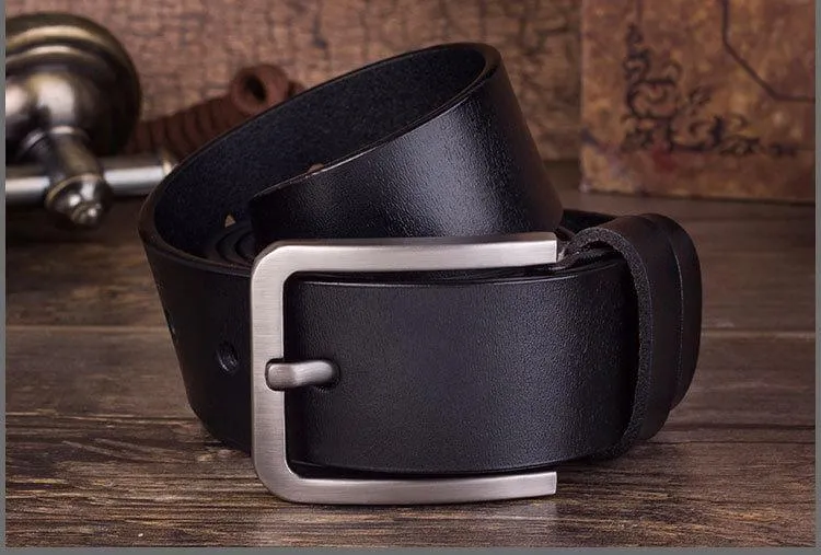 Cow Leather Black & Dark Coffee Belts ZK005