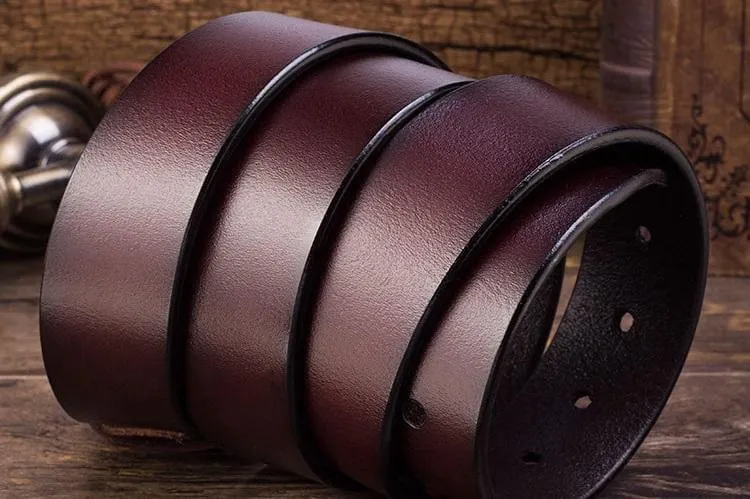 Cow Leather Black & Dark Coffee Belts ZK005