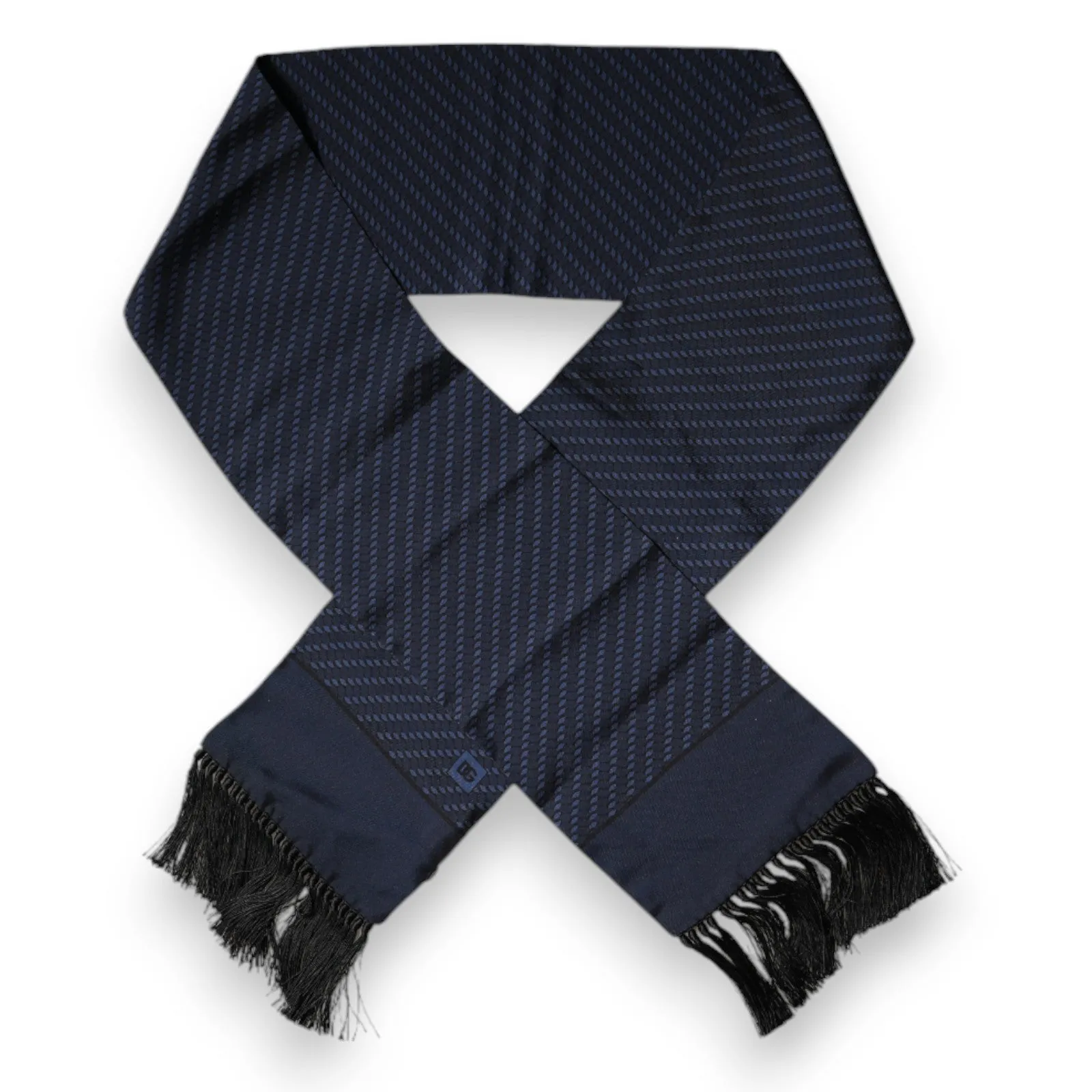 Dark Blue Fantasy Fringes Neck Wrap Scarf