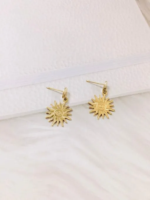 Flying Saucers evil eye drop earrings