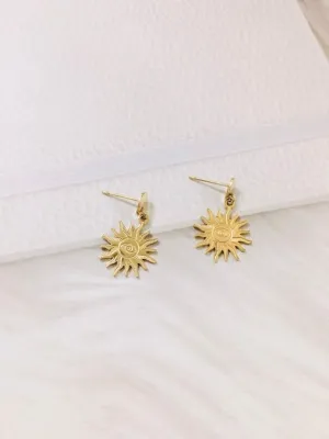 Flying Saucers evil eye drop earrings