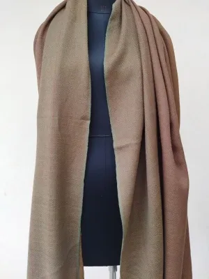 Handwoven Merino Wool Shawl Brown