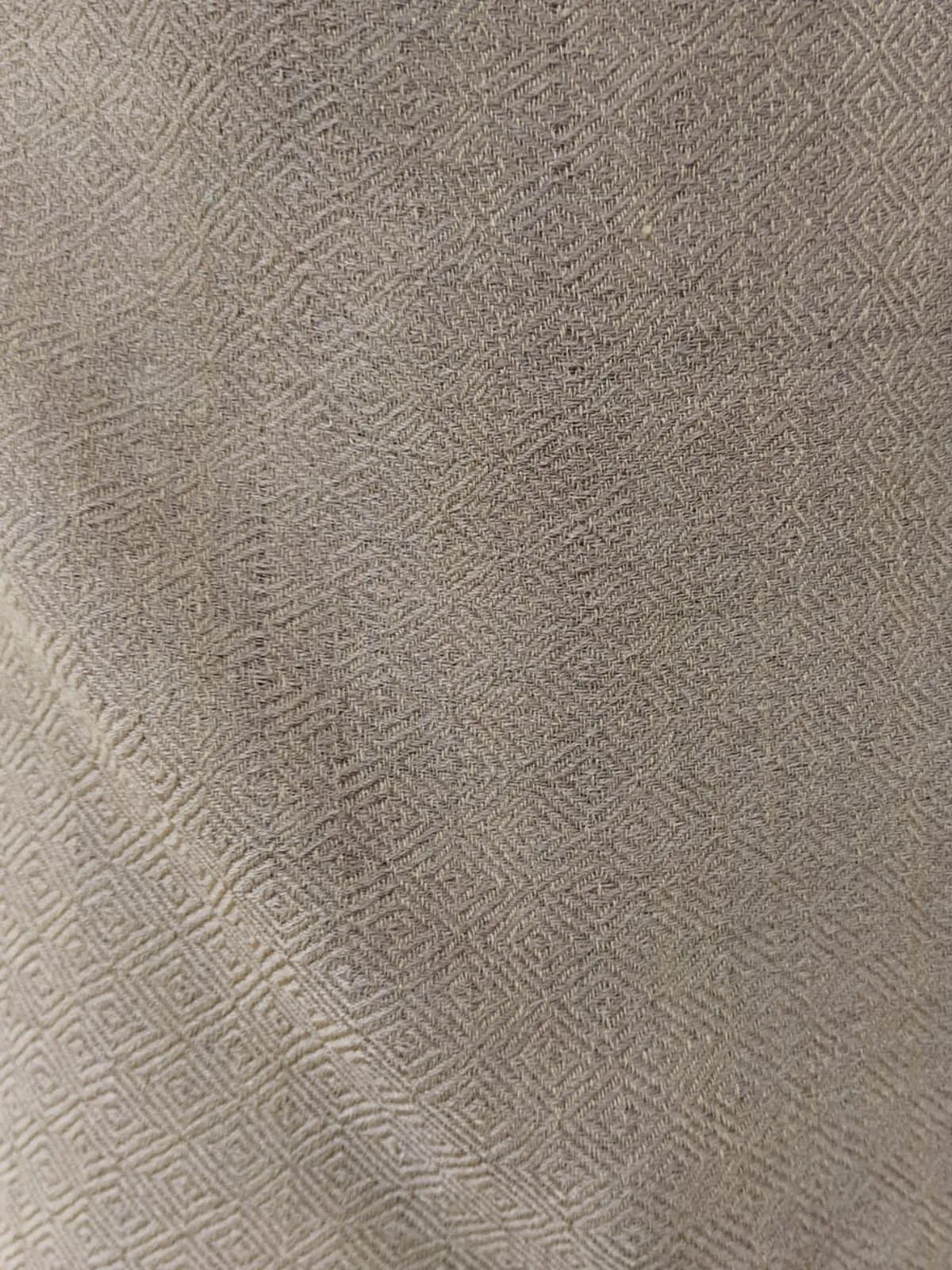 Handwoven Merino Wool Shawl Brown