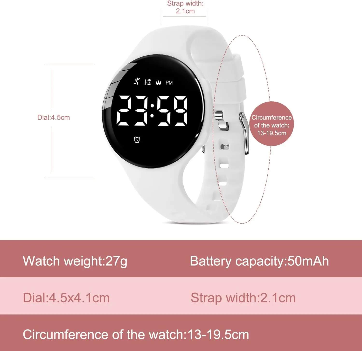 Kids Watches for Girls Boys Digital Sport Watch with Step Counter Pedometer Vibration Alarm Clock, No App Waterproof Fitness Tracker Kids Watch Boys Girls Teens Students Ages 5-16
