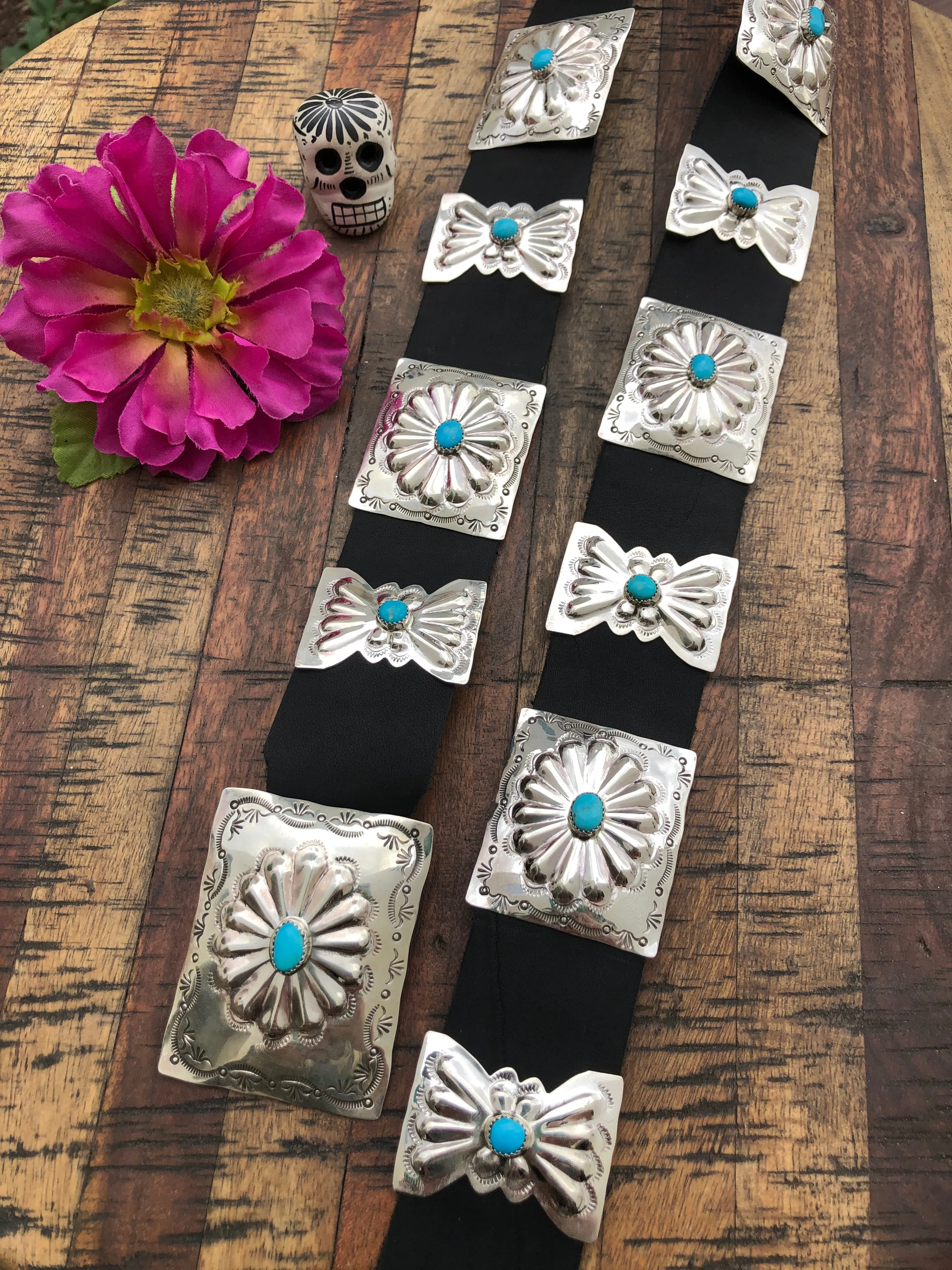 Kingman and Sterling Silver Belt