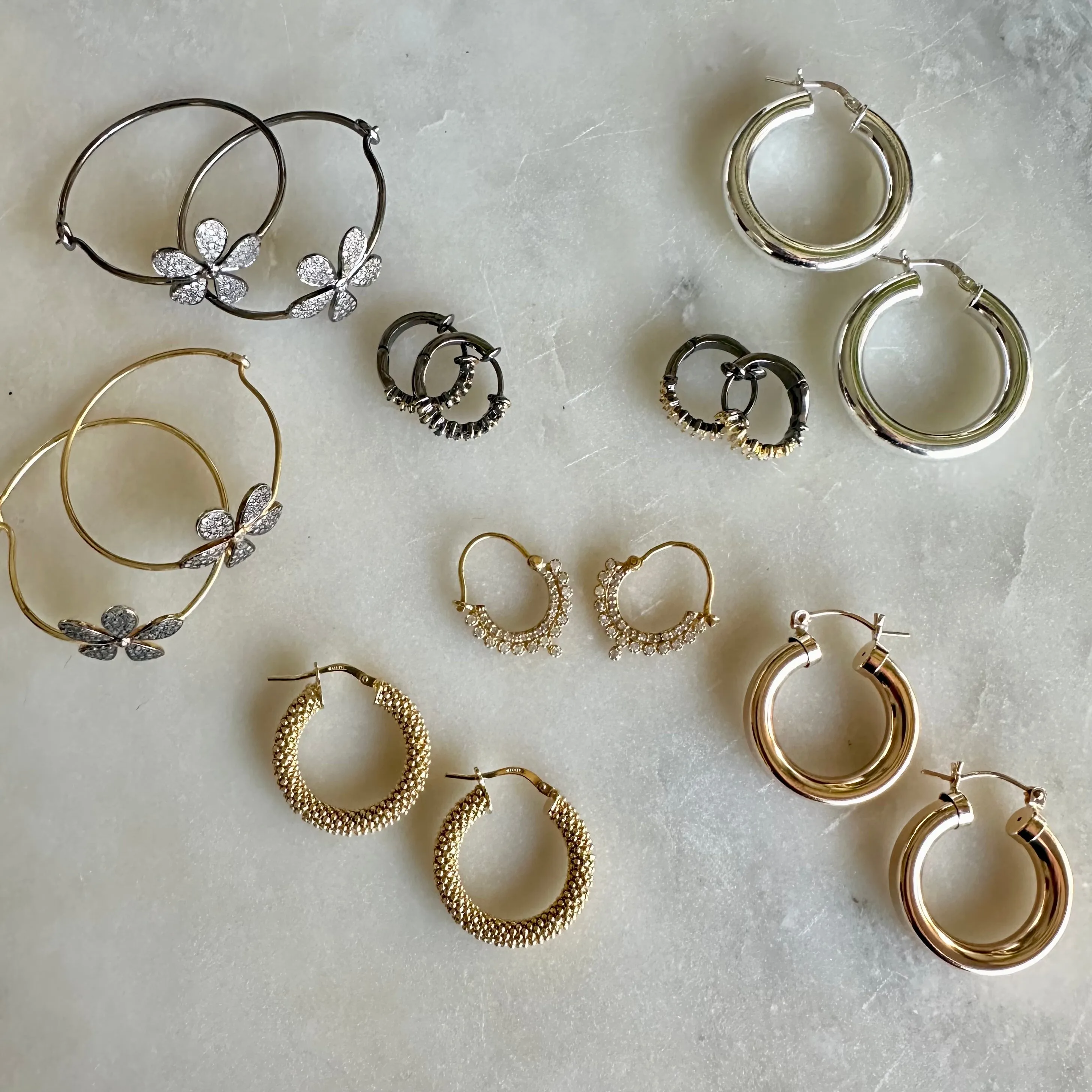 Mini Beaded Hoops