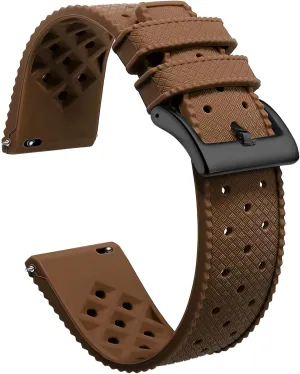 Silicone Watch Bands Quick Release Tropical Style 18mm, 20mm, 22mm for Men and Women Replacement Rubber Watch Bands Soft Breathable Waterproof Sport Watchbands Straps
