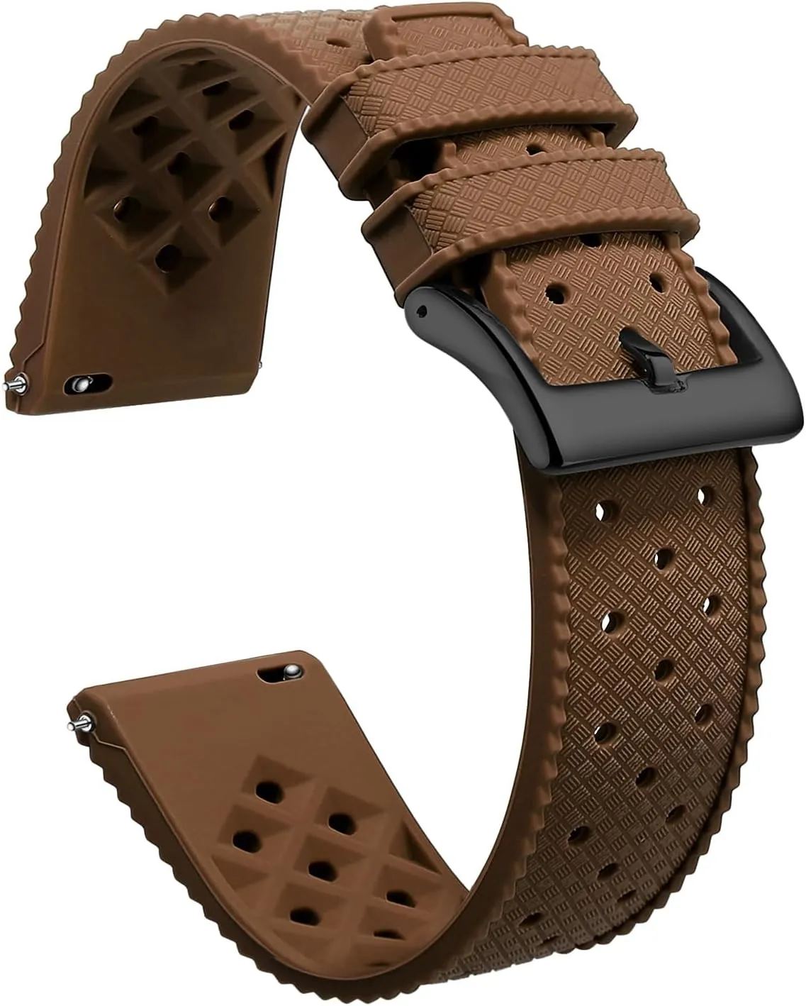 Silicone Watch Bands Quick Release Tropical Style 18mm, 20mm, 22mm for Men and Women Replacement Rubber Watch Bands Soft Breathable Waterproof Sport Watchbands Straps
