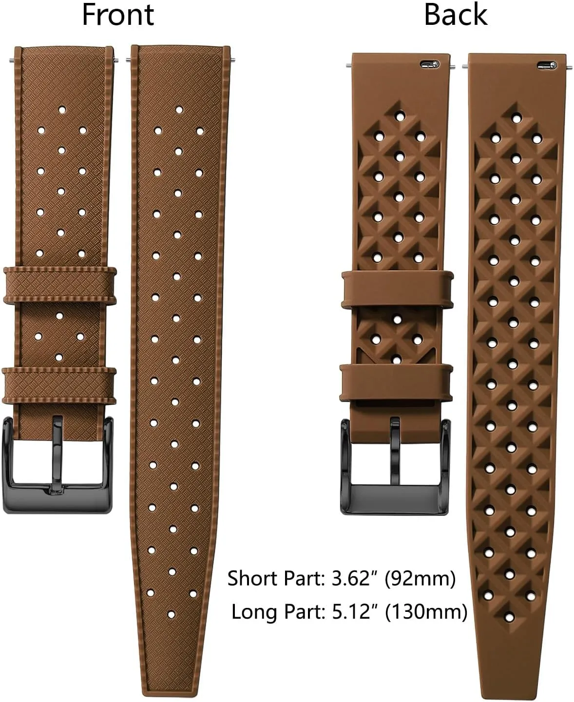 Silicone Watch Bands Quick Release Tropical Style 18mm, 20mm, 22mm for Men and Women Replacement Rubber Watch Bands Soft Breathable Waterproof Sport Watchbands Straps