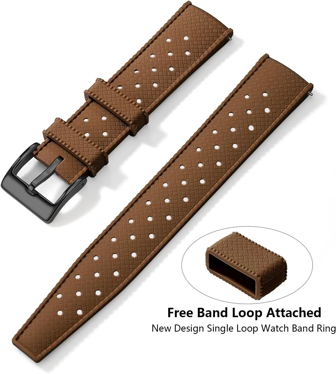 Silicone Watch Bands Quick Release Tropical Style 18mm, 20mm, 22mm for Men and Women Replacement Rubber Watch Bands Soft Breathable Waterproof Sport Watchbands Straps