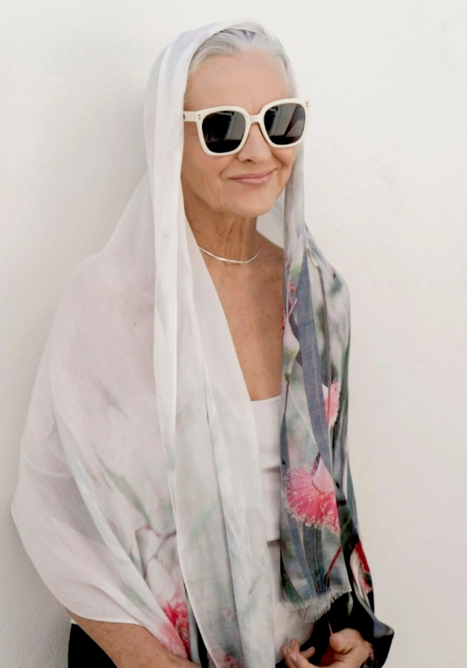 SILVER PRINCESS WOOL & SILK SCARF