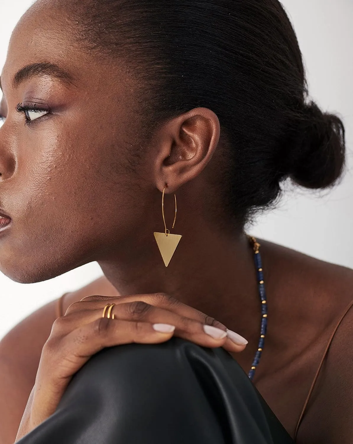 SOFYBJA Statement Long Gold Circle Simicircle Ball Dangling Earrings for Women Lightweight Circle Disc Coin Geometric Flat Brushed 18k Gold Plated Drop Dangle Hanging Hoop Earrings for women Gift for Her