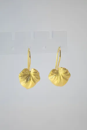 Sterling Brushed Leaf Earrings