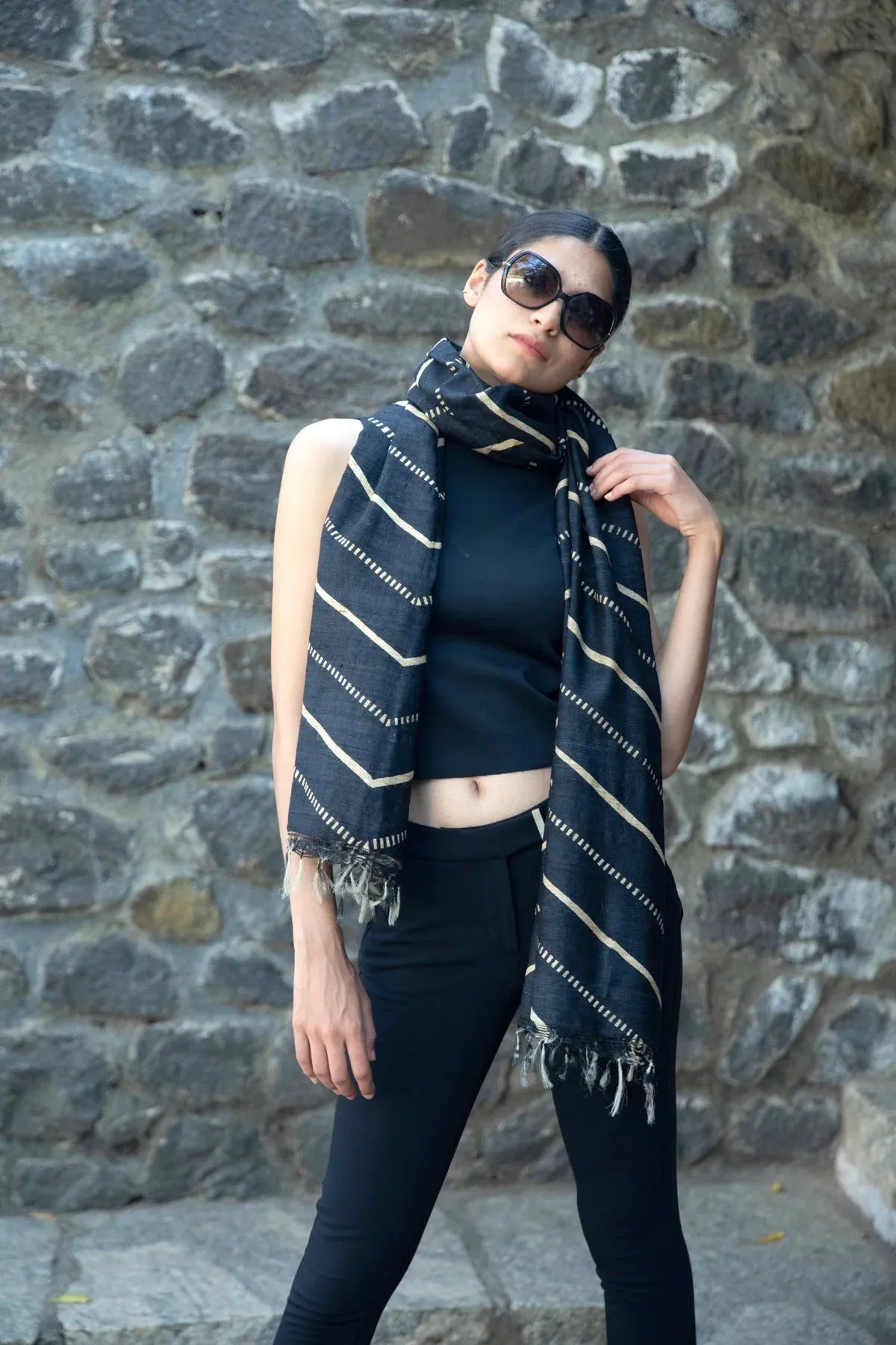 The 'Taisho' Tussar Silk Scarf