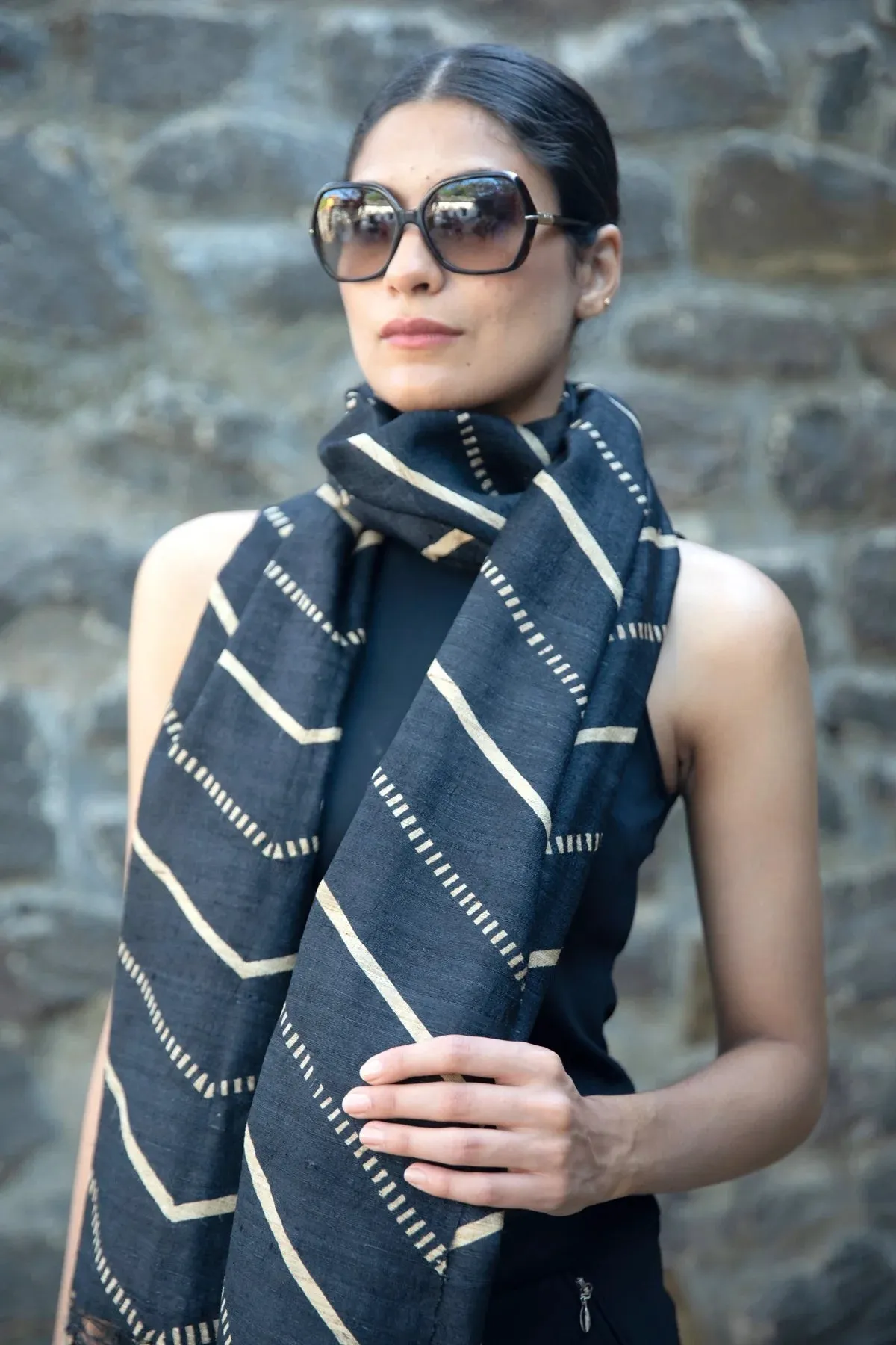 The 'Taisho' Tussar Silk Scarf