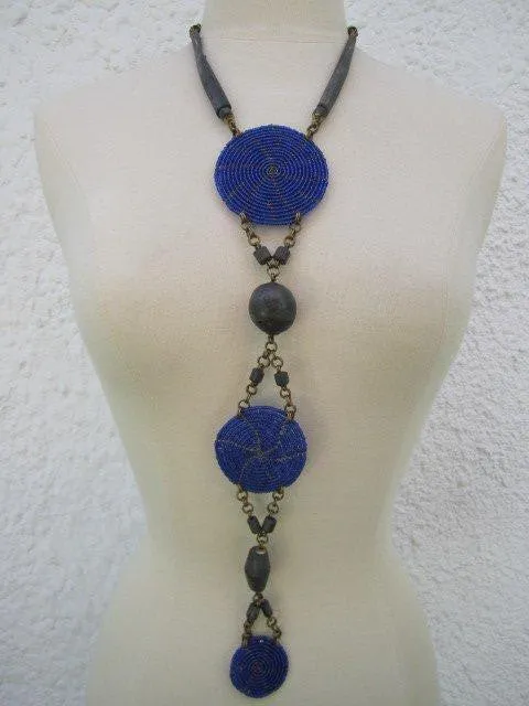 Triple X Necklace Blue