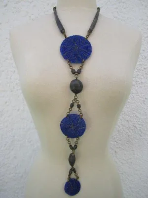 Triple X Necklace Blue