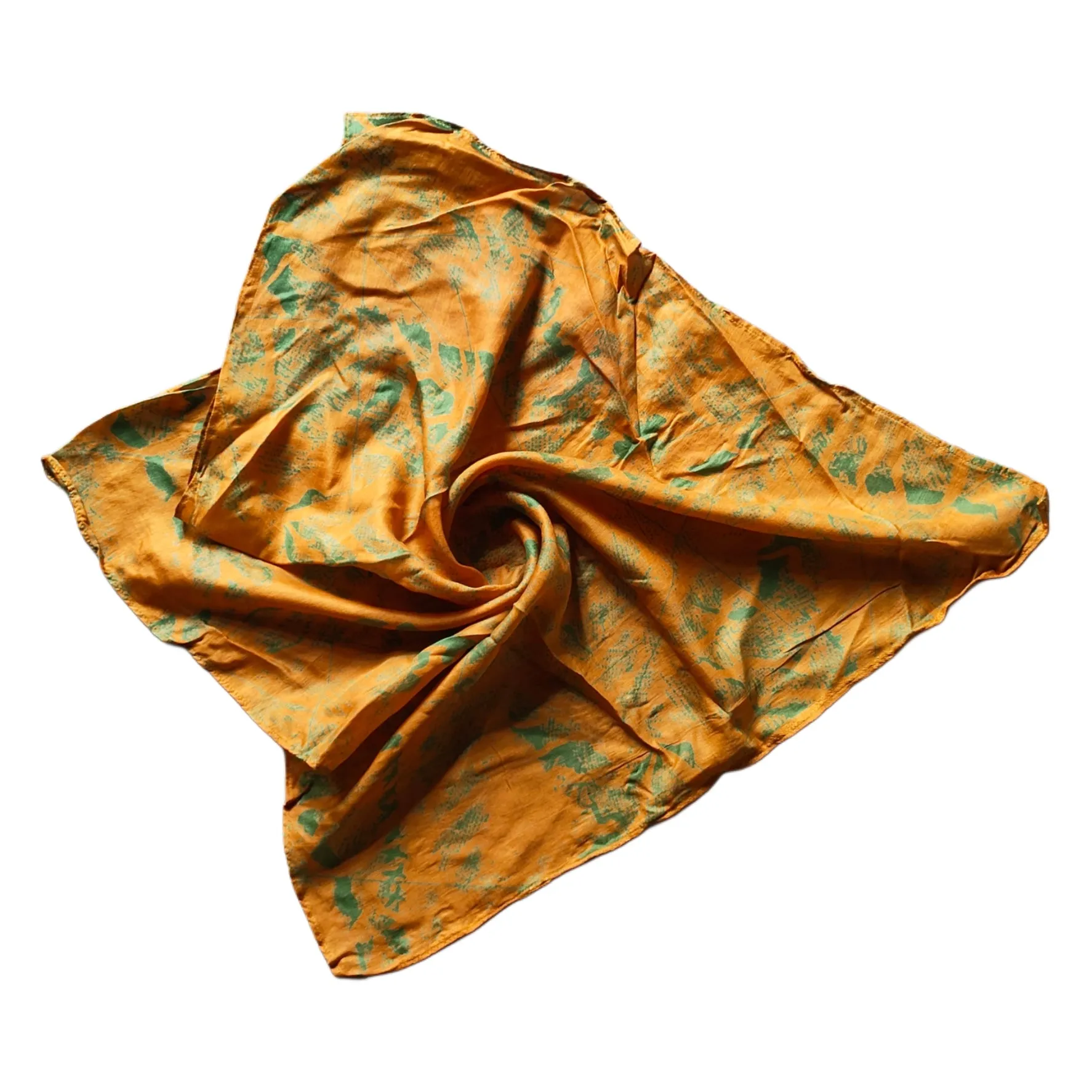 Upcycled CREPE  Silk Neck/ Head Scarf (20x20 inches)