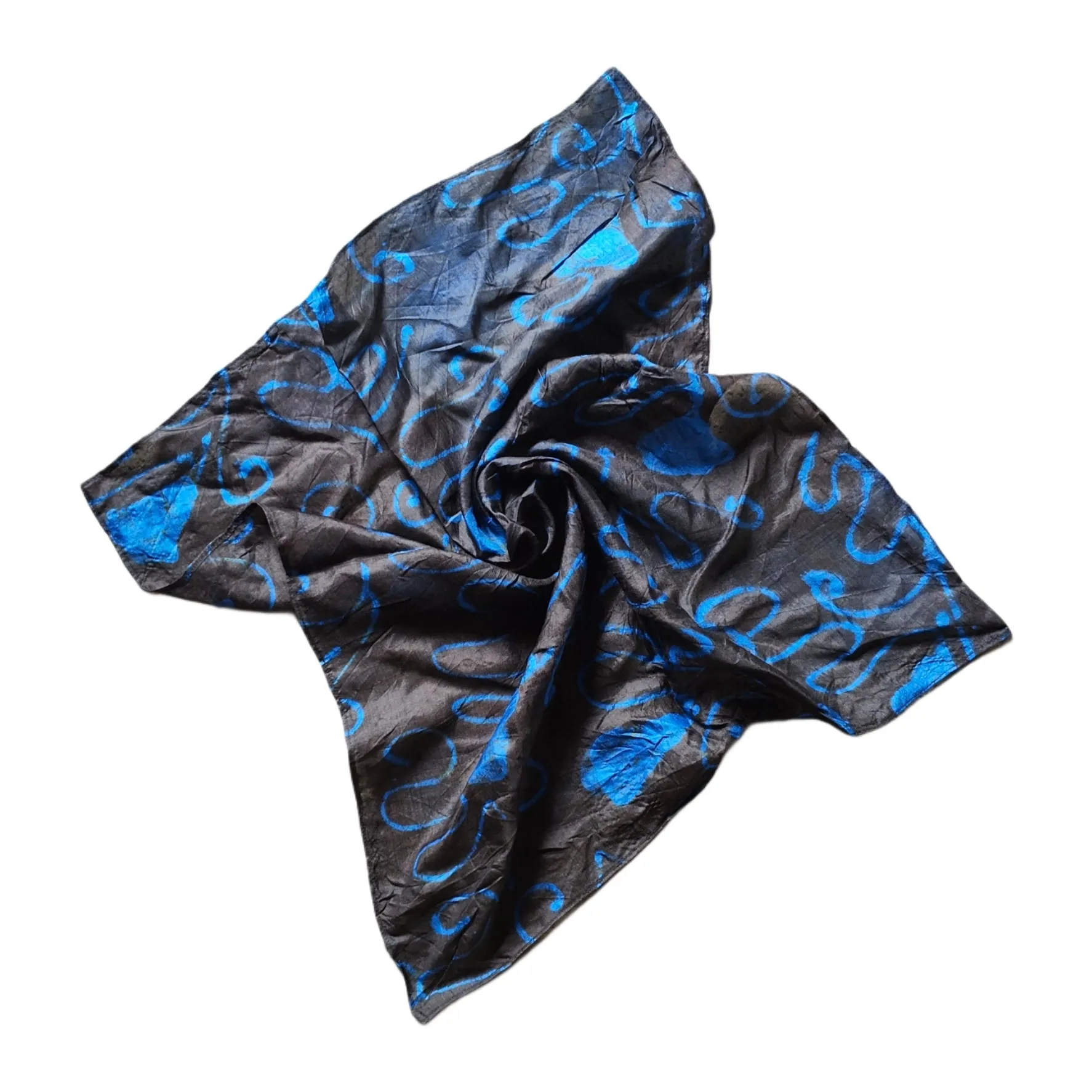 Upcycled CREPE  Silk Neck/ Head Scarf (20x20 inches)