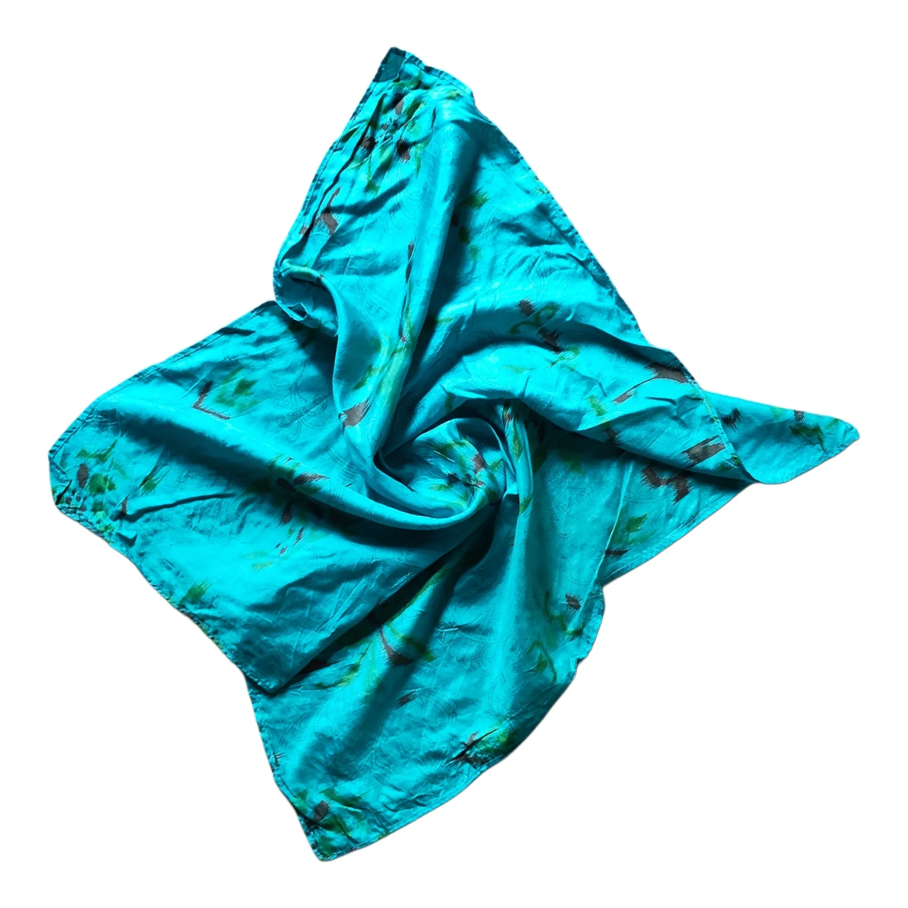 Upcycled CREPE  Silk Neck/ Head Scarf (20x20 inches)