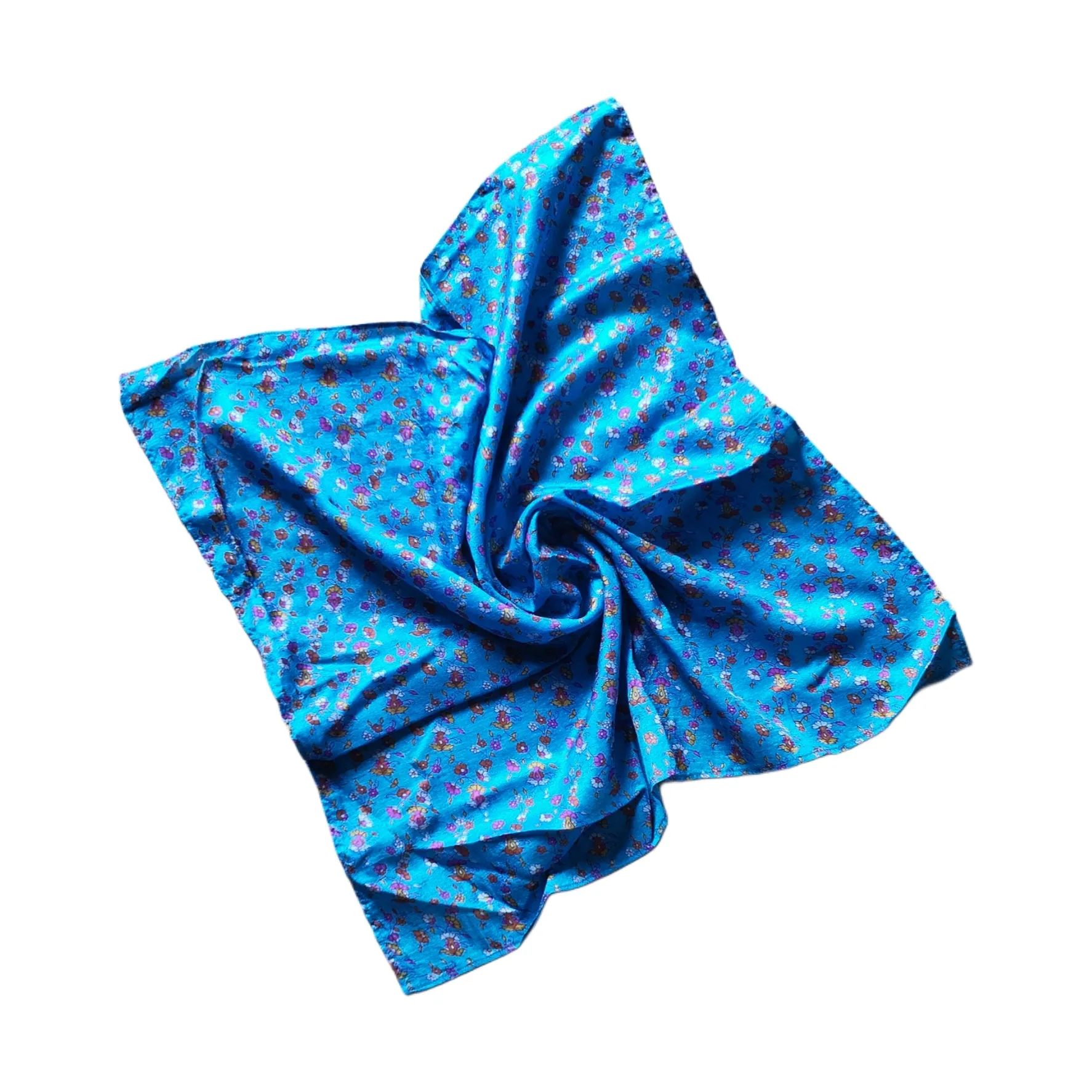 Upcycled CREPE  Silk Neck/ Head Scarf (20x20 inches)