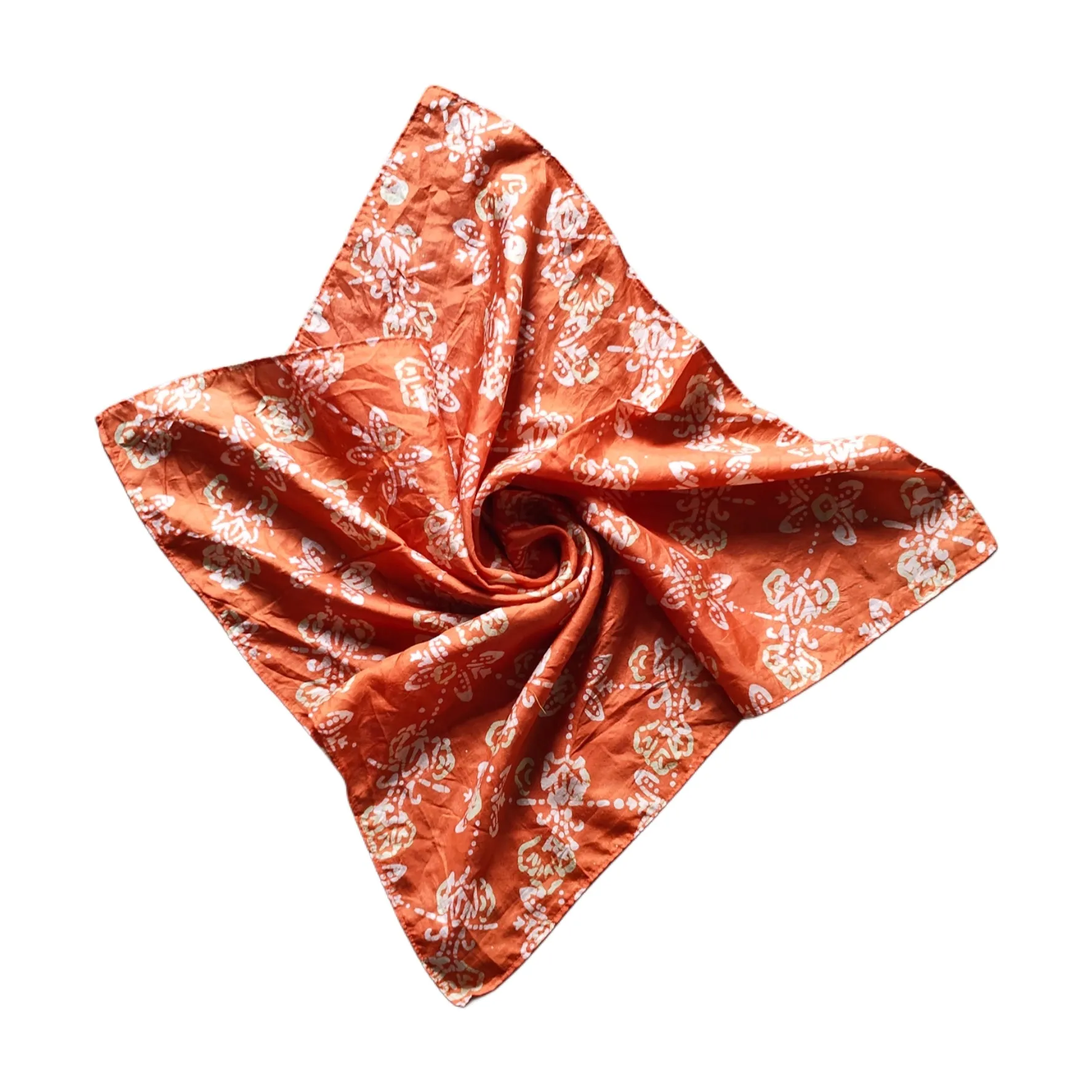 Upcycled CREPE  Silk Neck/ Head Scarf (20x20 inches)