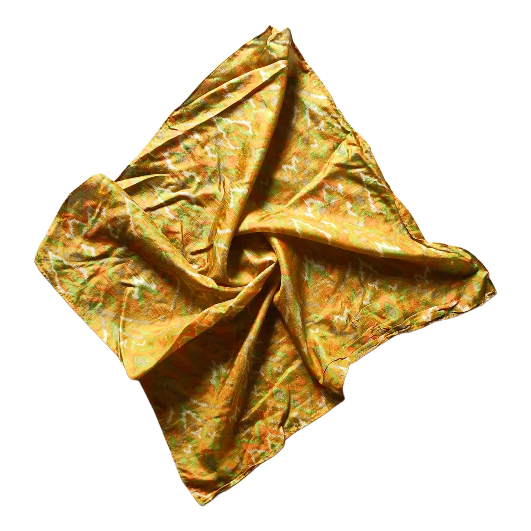 Upcycled CREPE  Silk Neck/ Head Scarf (20x20 inches)